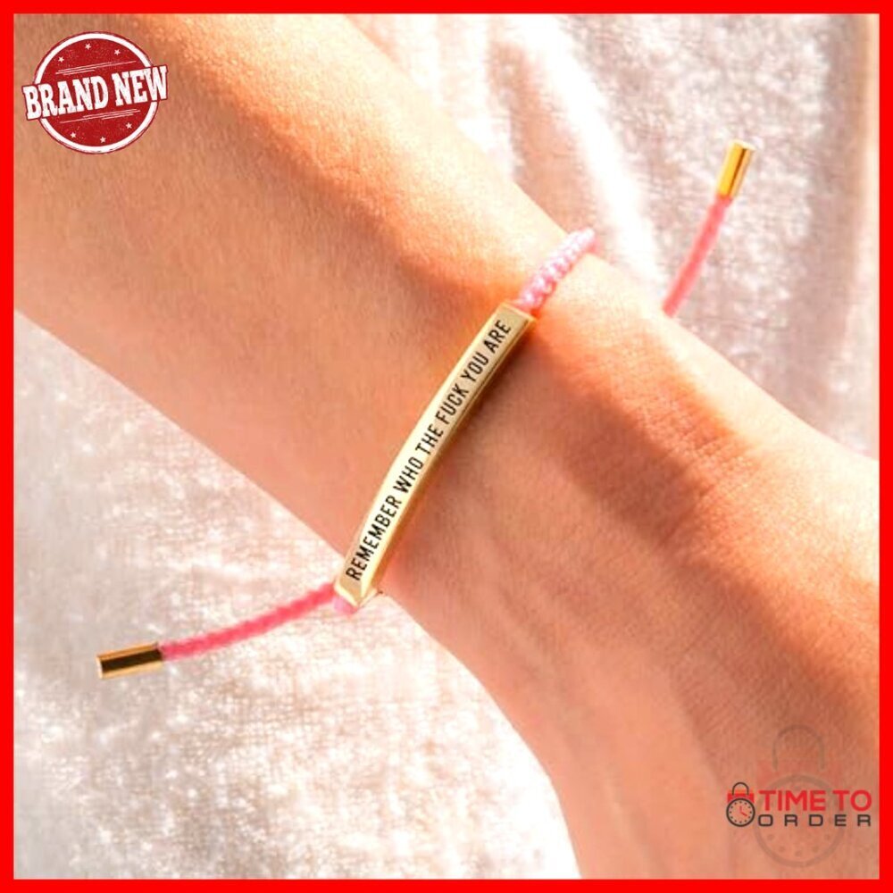 Adjustable Braided Bracelet Minimal Chic Inspirational Stainless Steel Gold - Picture 2 of 6